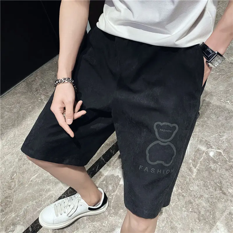 

Ice silk men's shorts summer 5-point five-point pants loose casual men's outer breathable harem shorts