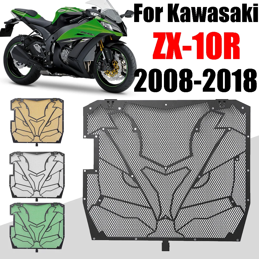 

For KAWASAKI Ninja ZX10R ZX-10R 2008 - 2018 2017 Motorcycle Accessories Radiator Guard Grille Grill Protective Cover Protector