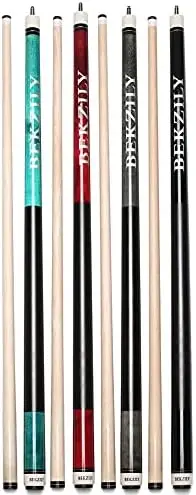 

Pool Cues Set of 4,58" 2 Piece Hardwood Canadian Maple 13mm Tip