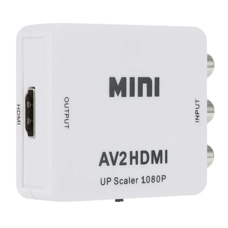 

HDMI-compatible TO AV Scaler Adapter HD Video Composite Converter Box HD To RCA AV/CVSB L/R Video 1080P Support NTSC PAL