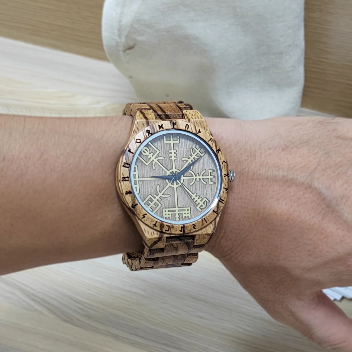 Мужские деревянные наручные часы искусственная кожа персонализированный