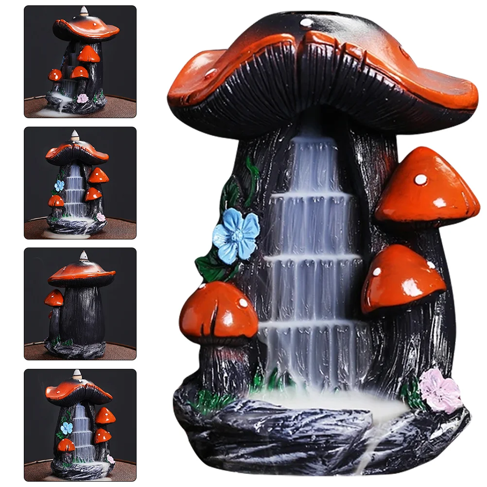 

Mushroom Shape Lasting Colorfast Unique Decorative Ceramic Censer Burner Burner Burner for Desktop Decor
