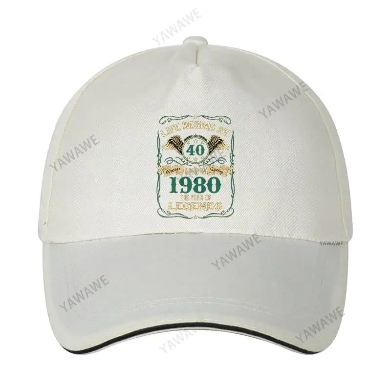 

Baseball Cap Spring Summer Solid Sunhat 42th Birthday Gift Born in 1980 Life yawawe brand Hip Hop Fishing Hat