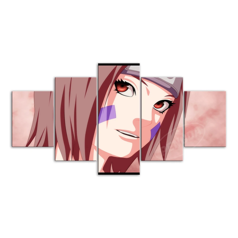 

5 Pieces Nohara Rin Modular Pictures Japanese Anime Role Poster Home Decor Naruto Wall Art Canvas Paintings Bedroom Prints Frame