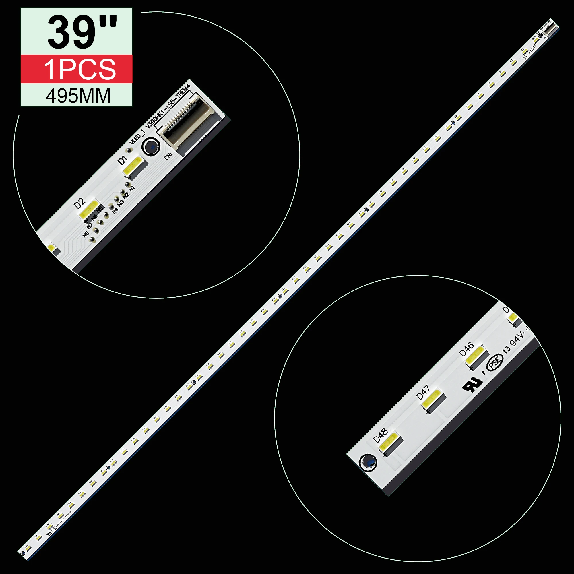 L39E5000 V390HK1-LS5 Светодиодная лента 4A-D069457 V390HK1-LS5-TREW4 (TREM4) 1 шт. = 48 светодиодов 495 мм