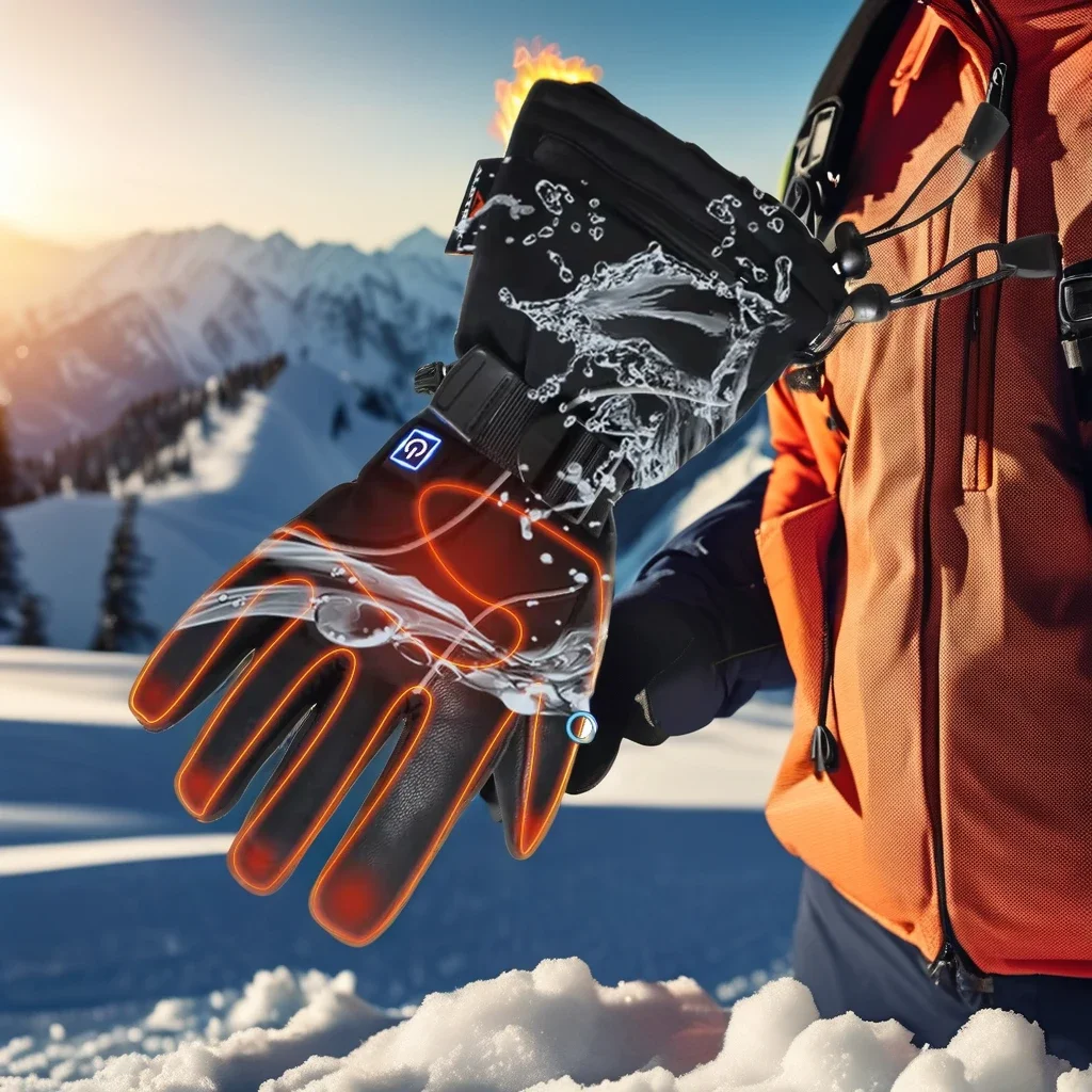 2024 мотоциклетные перчатки с подогревом массажные перезаряжаемые электрическим