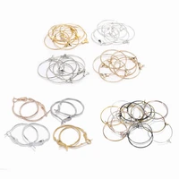 10 50pcslot 20 25 30 35 40 mm hoops earring big circle hanging earrings findings for diy jewelry making accessories supplies