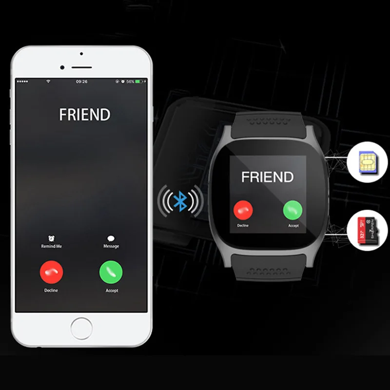 bluetooth smart watch gps smart watch fitness heart rate monitor phone watch bracelet camera long mens watches battery life free global shipping