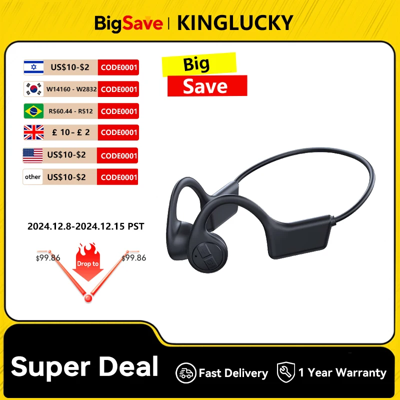 Беспроводные наушники Kinglucky X7 Conduction