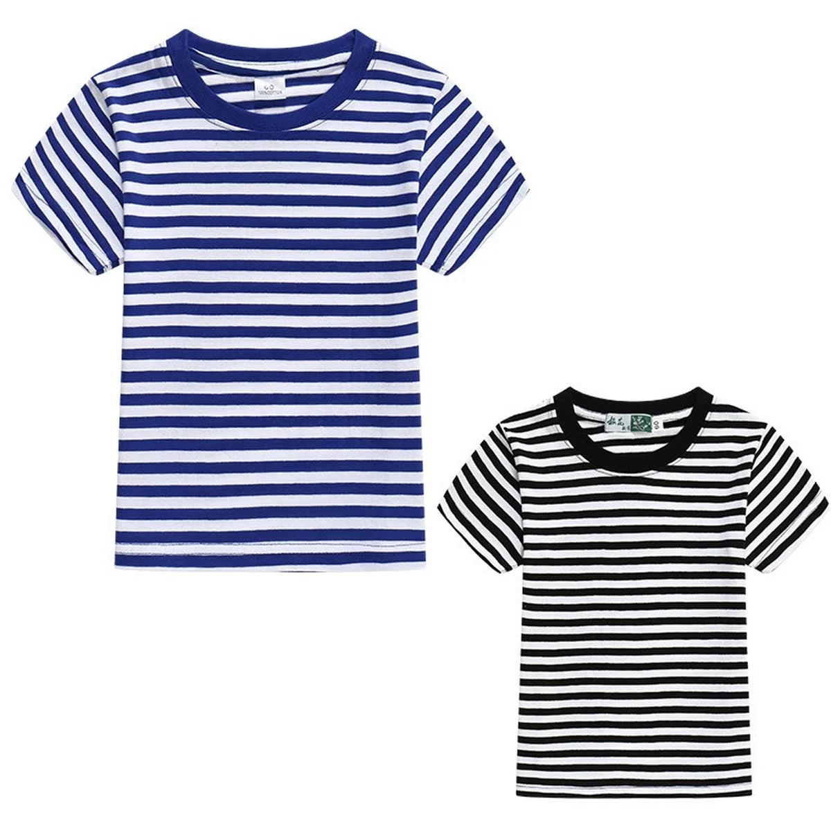 

12-20T Children's Clothing Striped Solid Color Short Sleeve T-Shirt 14T18T Boys' Clothing Girls' Casual Shirts Polo Shirts