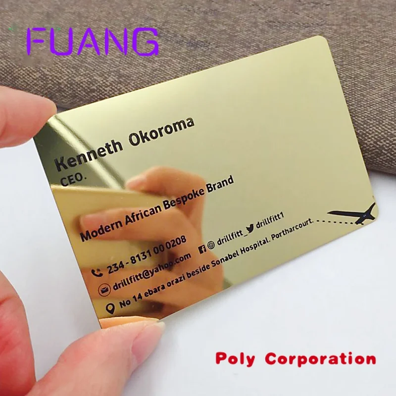 Hot selling excellent quality business card aluminum business card printing Metal business card