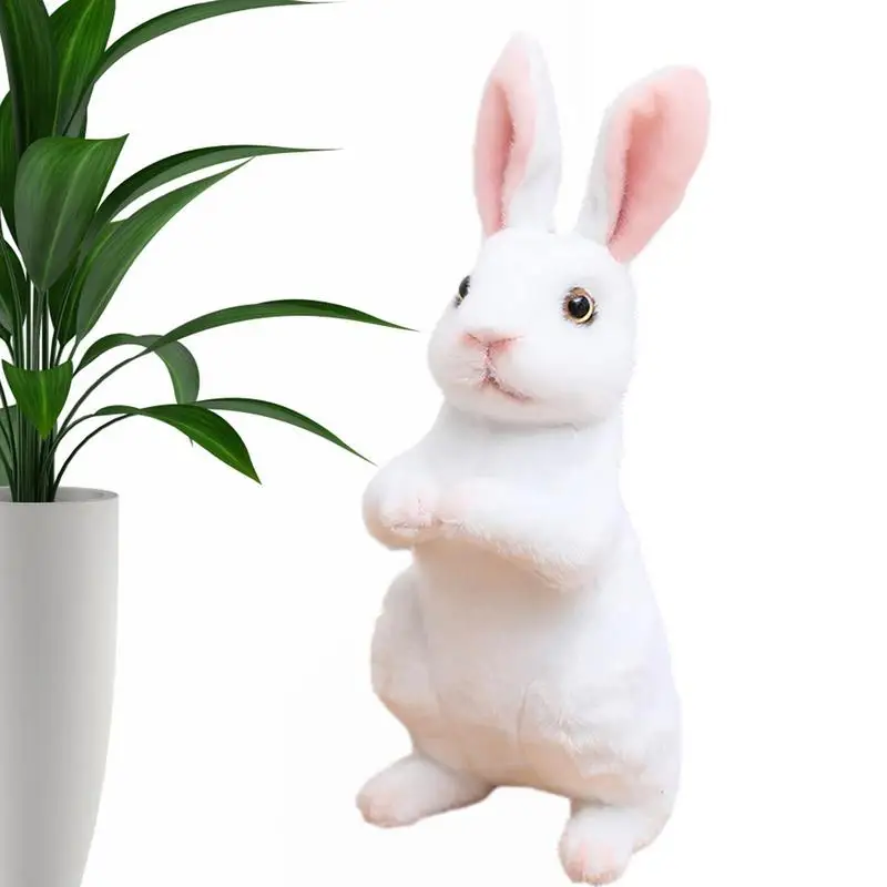 

Имитация милого кролика плюшевые животные фото реквизит реалистичные кавайные животные Пасхальный кролик игрушка домашний декор детский подарок