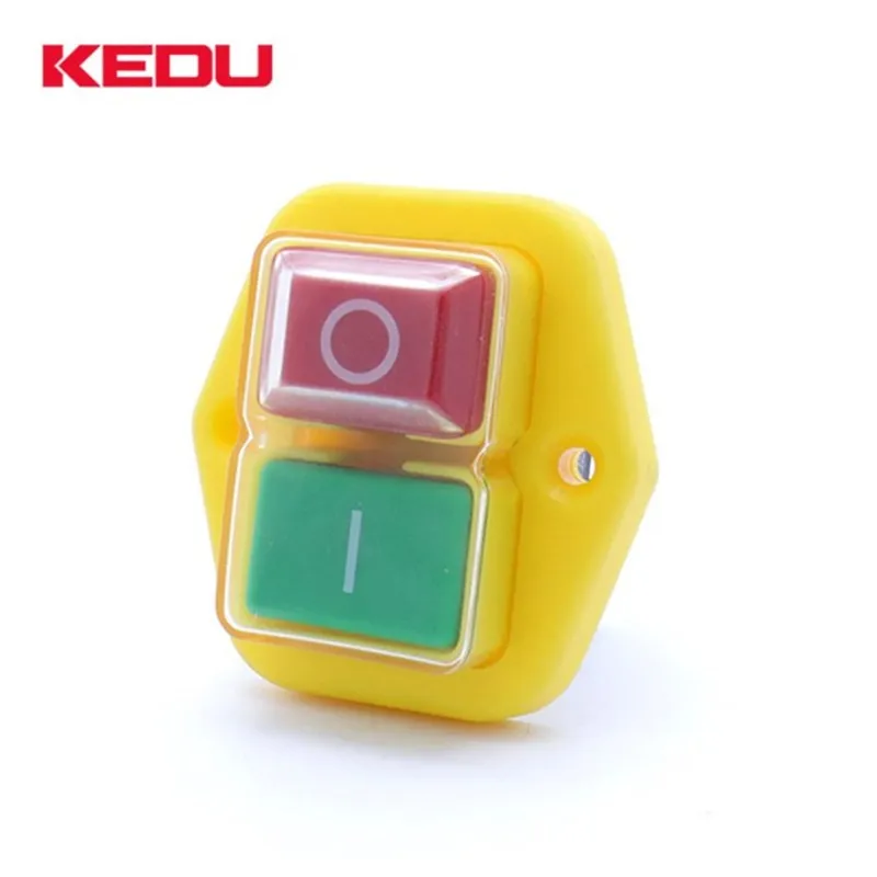 KEDU KJD17B, 4 контакта, 16 А, 220-240 В, водонепроницаемые электромагнитные кнопочные переключатели для электроинструментов