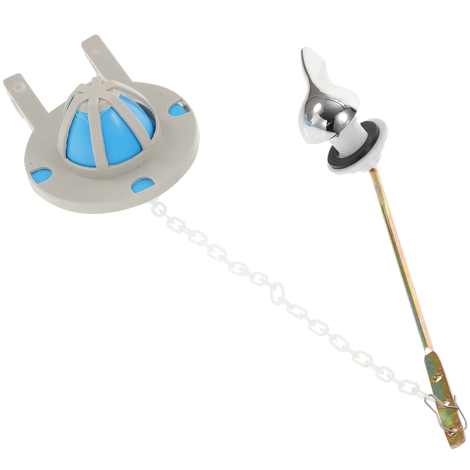 

2 Pcs Toilet Lift Chain Toilet Tank Flapper Universal Toilet Flapper Toilet Wrench Pump Water Toilet Bowl Handle Replacement