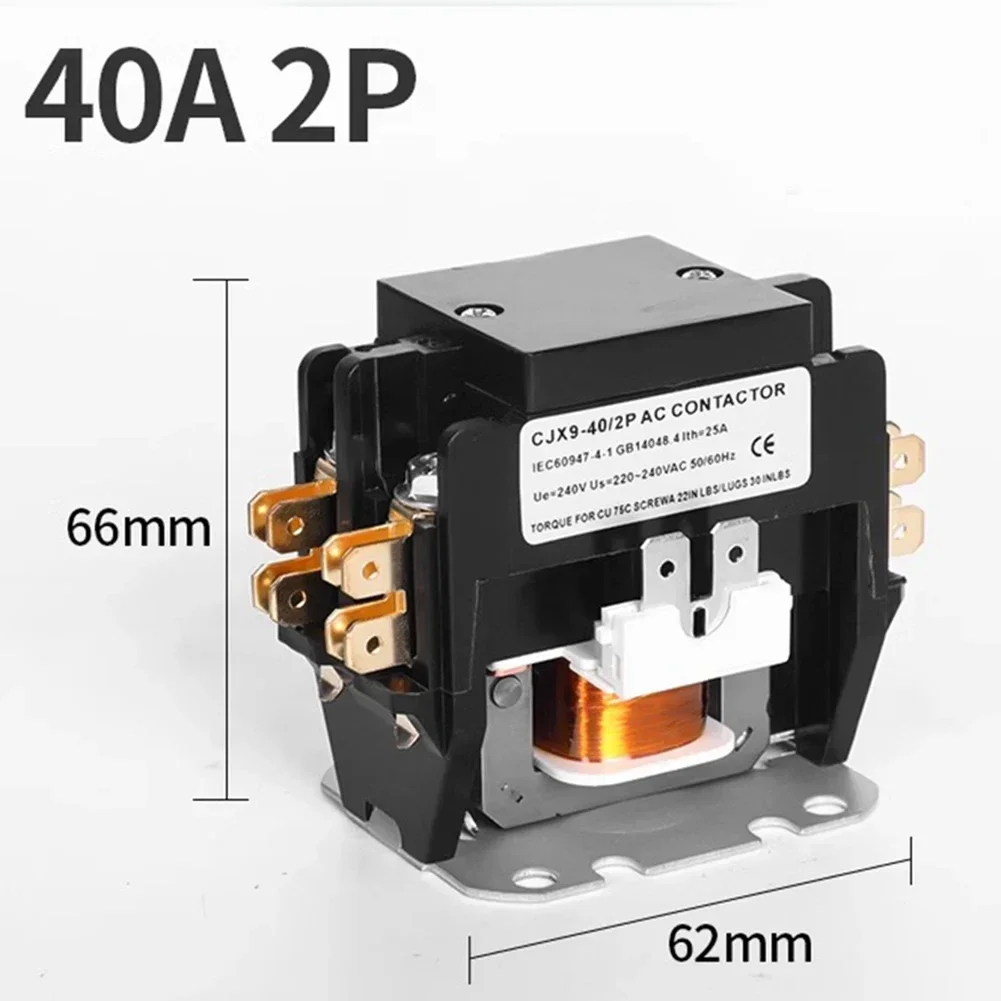 2P контактор кондиционера нормально открытая 25/32/40A 220V Катушка AC Контактор