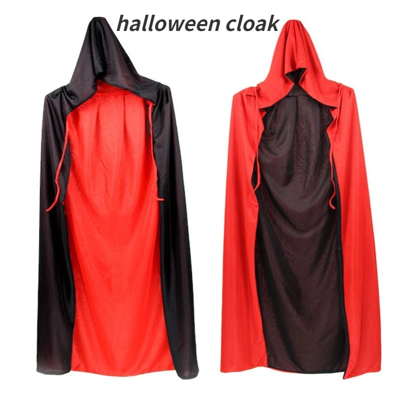 

Vampire Cape Unisex Dracula Cape with Tattoo Scar Reversible Vampire Costume Women Men Vampire Cloak Red and Black Cape