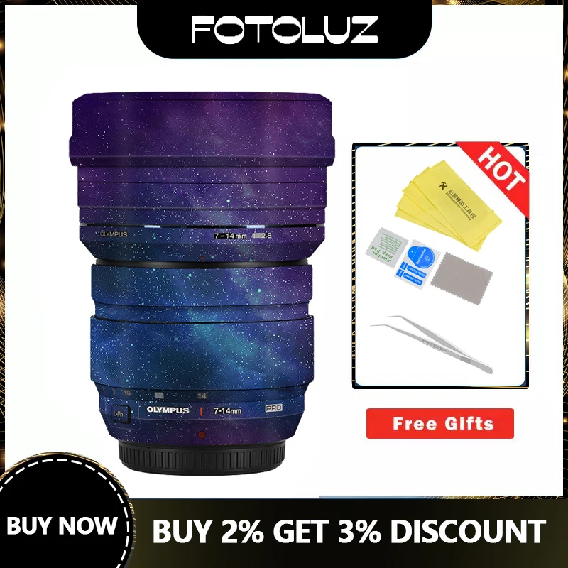 

Wrap Skin for OLYMPUS ED 7-14F2.8 PRO Fashion Classic Lens Skin 7-14F2.8 Camera Sticker Anti-scratch Protector Film Cover Decal