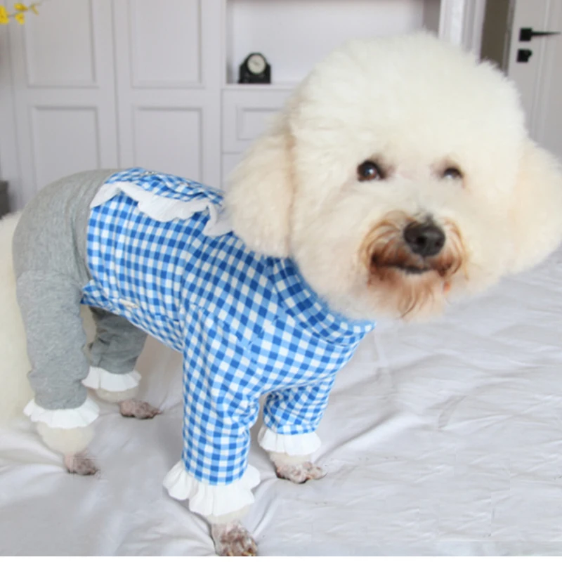 

Handmade Cotton Jumpsuits Lovely Pet Dog Clothes Spring New Thin Wrapped Belly Hoodies For Small Medium Dog Teddy Chihuahua 2023