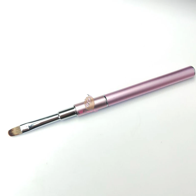 Двусторонняя кисть для наращивания ногтей розовая акриловая УФ-ручка рисования