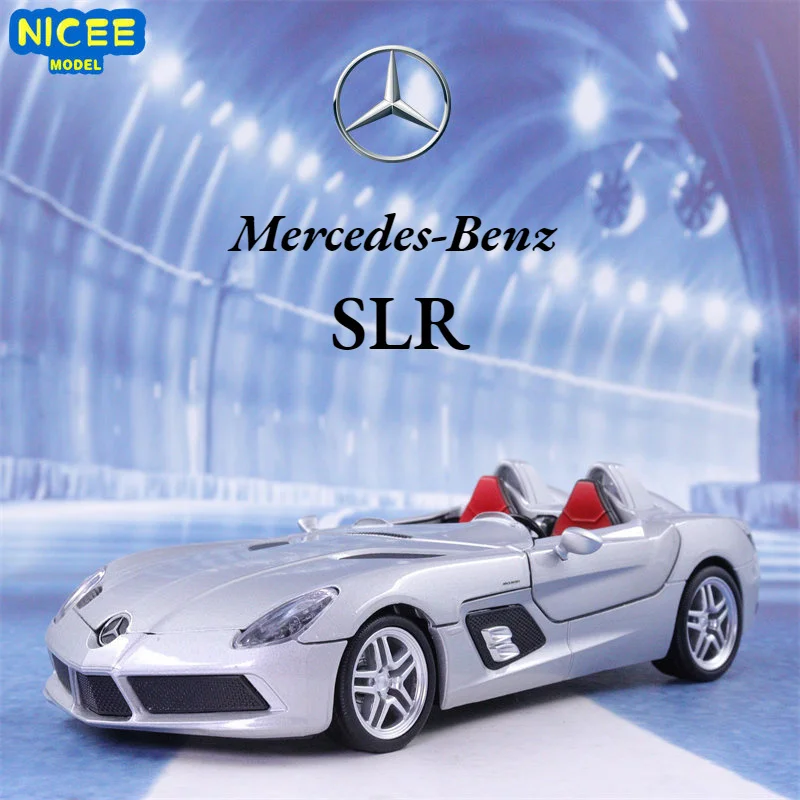 

1:24 Mercedes-Benz SLR Convertible Alloy Sports Car acousto-optic Diecast Metal Model Kids Toy Car Decoratie Collectie gift F191