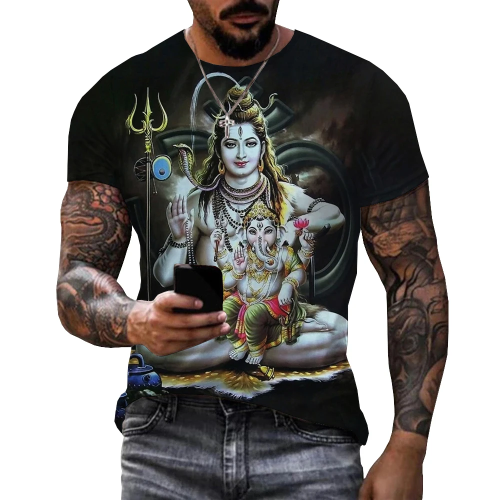 

Мужские и женские футболки с 3D-принтом, Hinduism Vishnu