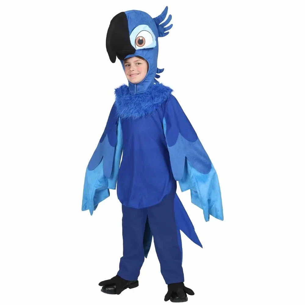 

Deluxe Blue Parrot Cosplay Costumes for Children's Dress Up Jumpsuit Cosplay Carnival Purim Fancy Party Birthday Gifts