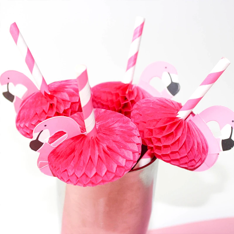 

10Pcs Flamingo Pineapple Drinking Straws Hawaii Beach Tropical Birthday Party Decoration Summer Pool Party Wedding Supplies