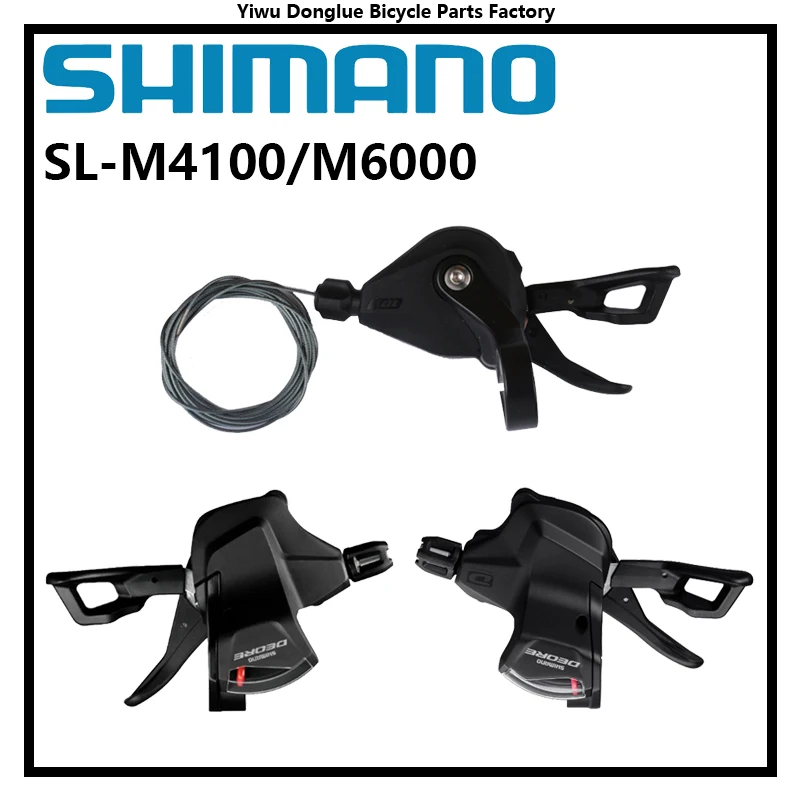 Shimano Deore M6000 Rechts Und Links Shifter 2/3x10-Speed MTB Verschiebung Hebel 20/30 Geschwindigkeit M4100 Rechts shifter 10s fahrrad Zubehör
