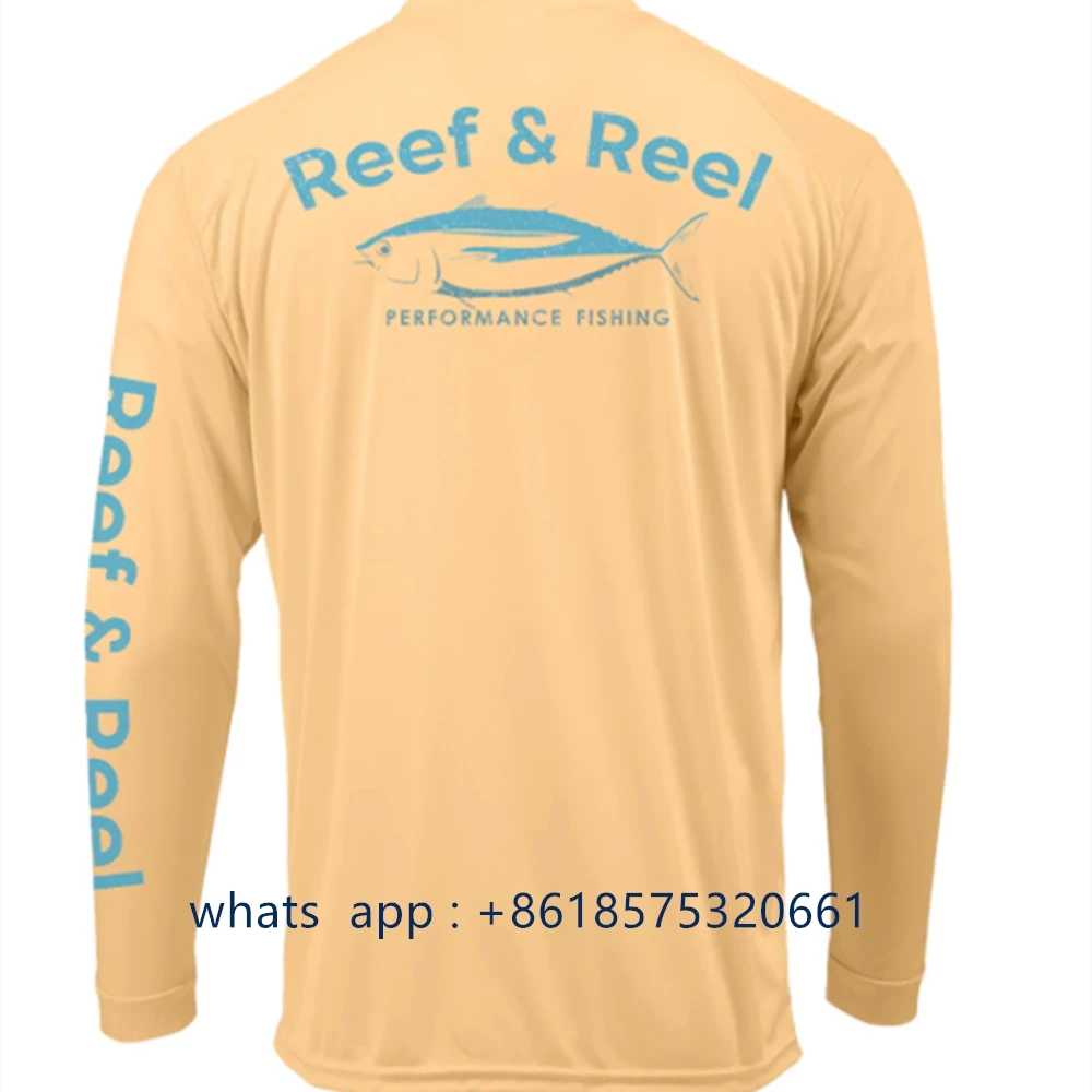Reef&reel Men Quick Dry Fishing Shirt Long Sleeve Performance Protection Uv Shirt Camisa De Pesca Custom Logo Fish Clothing 2