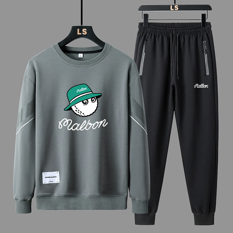 Men's Golf Leisure Sports Set Men's Sweater Set Youth Sports Set Plus Size Long Sleeve Set fashion Chaopai Jogging casual suit