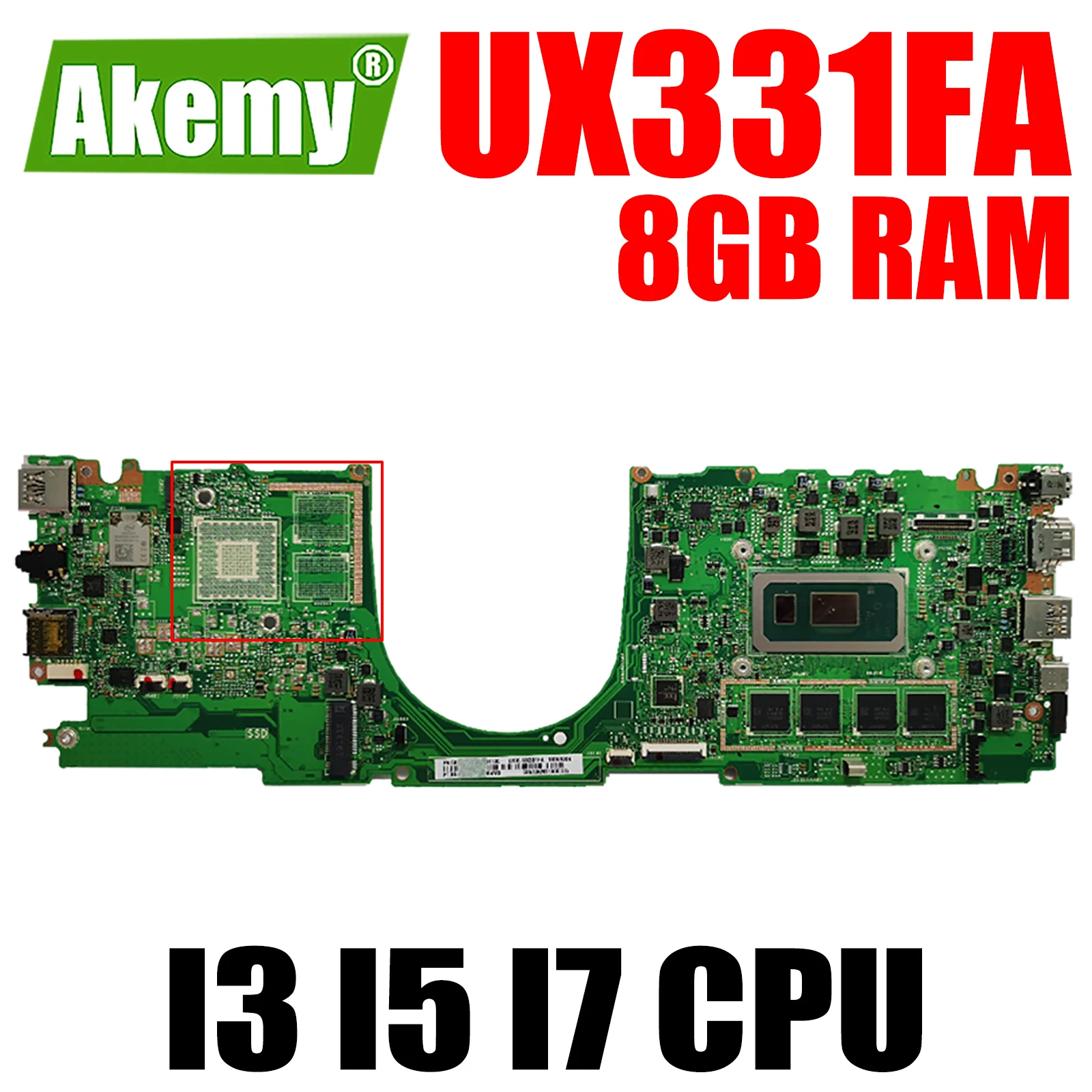 

Материнская плата UX331FA для ASUS ZenBook 13 UX331FN U3300F UX331F