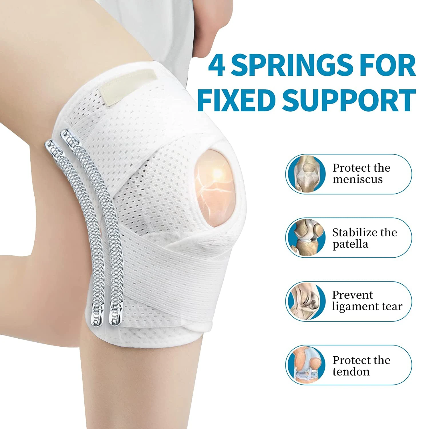 

Knee Pads with Side Stabilizers for Meniscal Tear Knee PainACL MCL Arthritis Injuries Recovery Breathable Knee Support