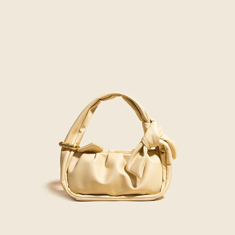 

2022 Pleated Bow Wenton Handbag With High Sense Cloud Bag