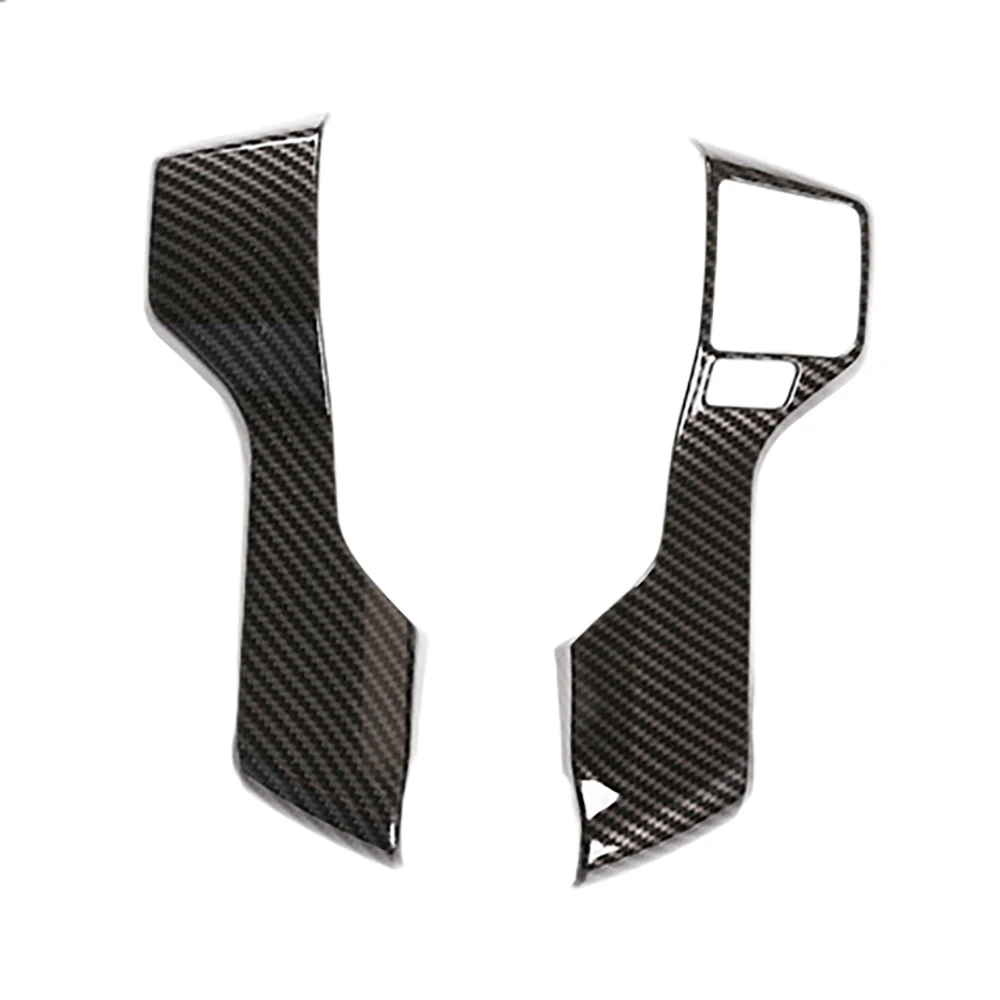 

2PCS Car Carbon Fiber Steering Wheel Panel Decorative Interior Accessories Frame Tirm for Toyota Tacoma-Tundra 2016-2020