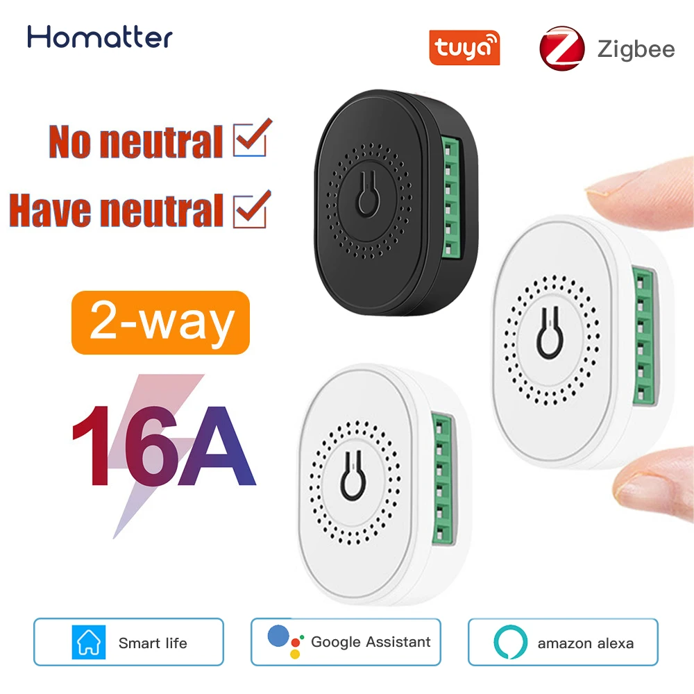 

Homatter Tuya Smart Light Switch Relay Module Breaker ZigBee 3.0 16A DIY Module Smart Life Voice Control Works Alexa Google Home