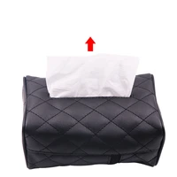 car tissue box leather toilet paper holder seat back tissue box case napkin container organizer holder auto interior storage
