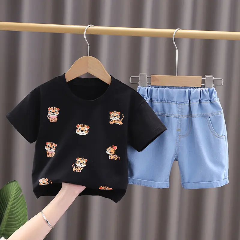 

Baby Boys Clothes Sets Children Clothing Summer Short Sleeve Tracksuit for Boys Sport Suits Animal Costume for Kids Clothes