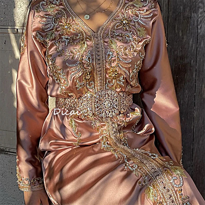 Новые Блестящие ремни со стразами модные арабские Длинные с золотым покрытием