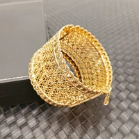 luxury large size bracelet dubai metal flower bracelet womens bracelet gold plated wide bracelet algerian coin jewelry bracelet