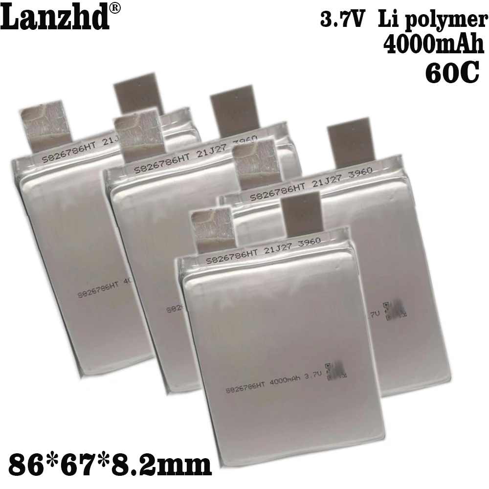 

1-10pcs New 3.7V Li-Polymer Replacement Cell 4000mAh 60C For Car Starter Drone Emergency Jump Starter Automobile Ignite Drone