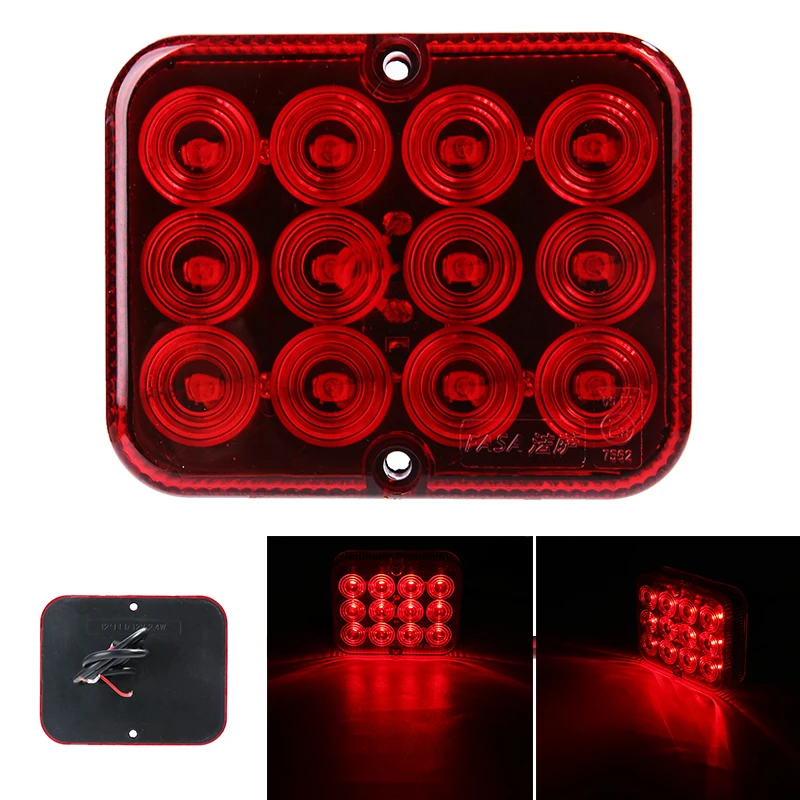 

1pc 12V 2.4W Red LED Car Rear Fog Lamp Super Bright Automobile Trailer Taillight Waterproof Caravan Towing Truck Tail Lights