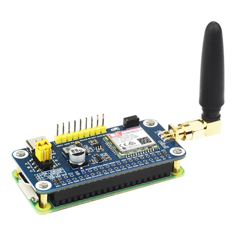 Модуль беспроводной связи SIM7028 NB-Iot Hat для Raspberry Pi поддерживает глобальную