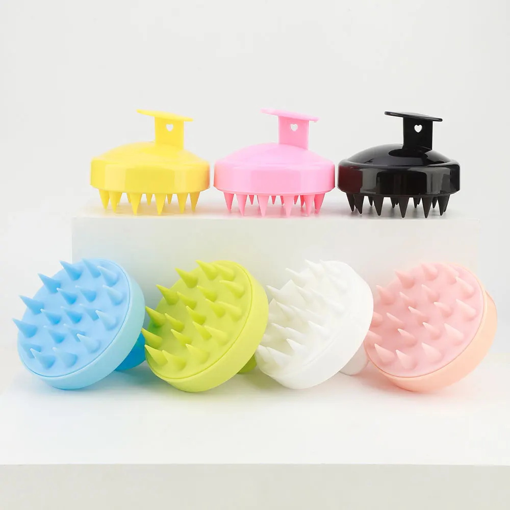 Силиконовый шампунь массажер для волос головы тела кожи массажная щетка