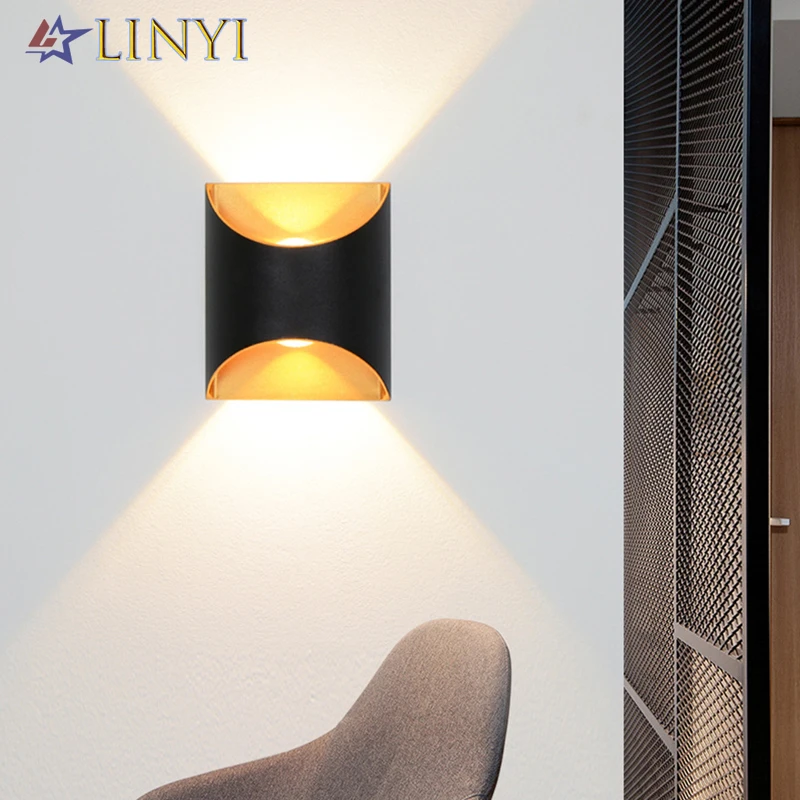

Aluminum 6W Led Wall Lamp Outdoor IP65 Waterproof Up Down Wall Lights for Home Stair Bedroom Bedside Bathroom Corridor Lighting