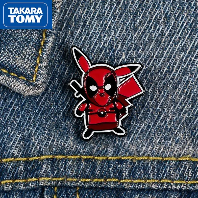 

TAKARA TOMY Creative Cute Pikachu Brooch Cartoon Pikachu Brooch Accessories Badge