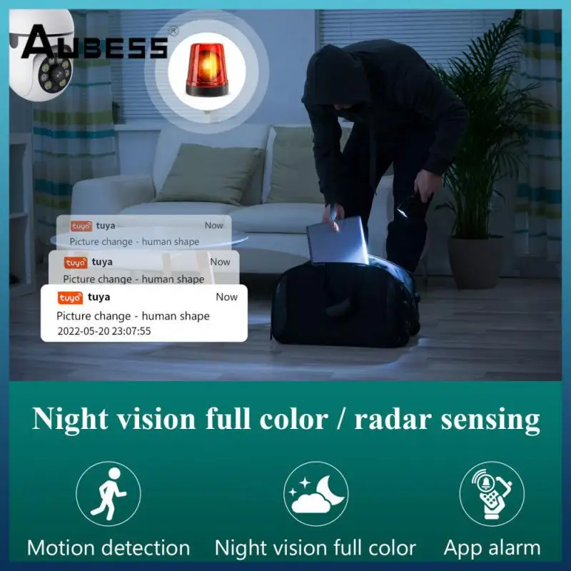 

Full Color Wifi Ip Camera Wifi Cameras Single Frequency Monitoring Infrared Night With Motion Detection 1080p 3mp
