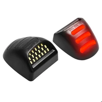 2 pcs for chevrolet silverado avalanche traverse tahoe suburban red white led car number license plate lights lamp auto luces