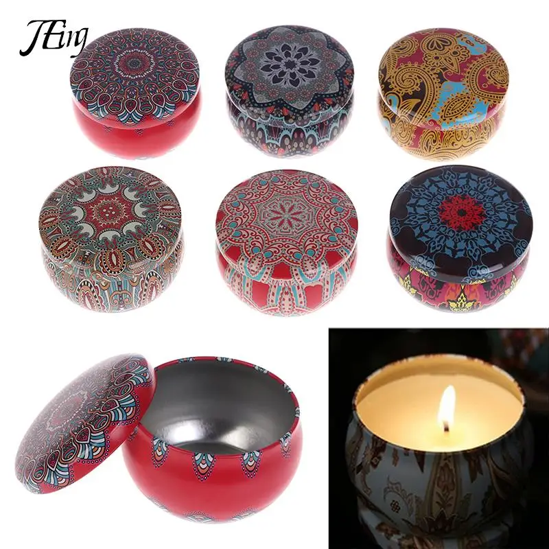 

Empty Tinplate Box Tins Cans Jars Containers Wicks Sticker Centering For Aroma Essential Oil Soy DIY Candle Making Supplie