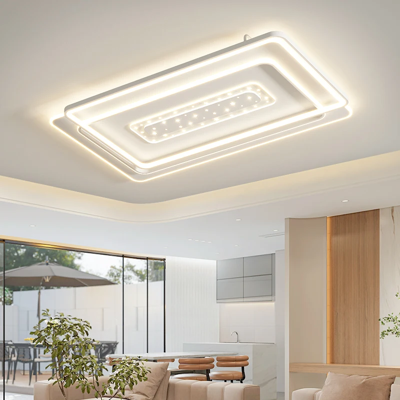 Скандинавская Светодиодная потолочная лампа для гостиной простой современный
