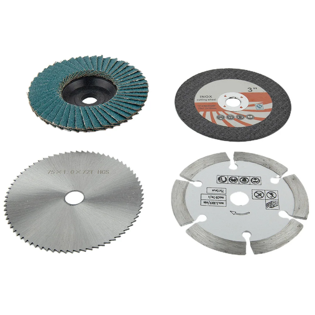 Enlarge 4pcs 75mm Cutting Disc For Angle Grinder Metal Marble Tile Circular Saw Blade Grinding Wheel Power Tools Grinder Blade
